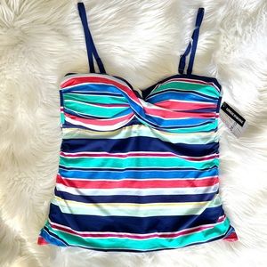 24th & Ocean Tankini High Tide Twist Band Swim Top
